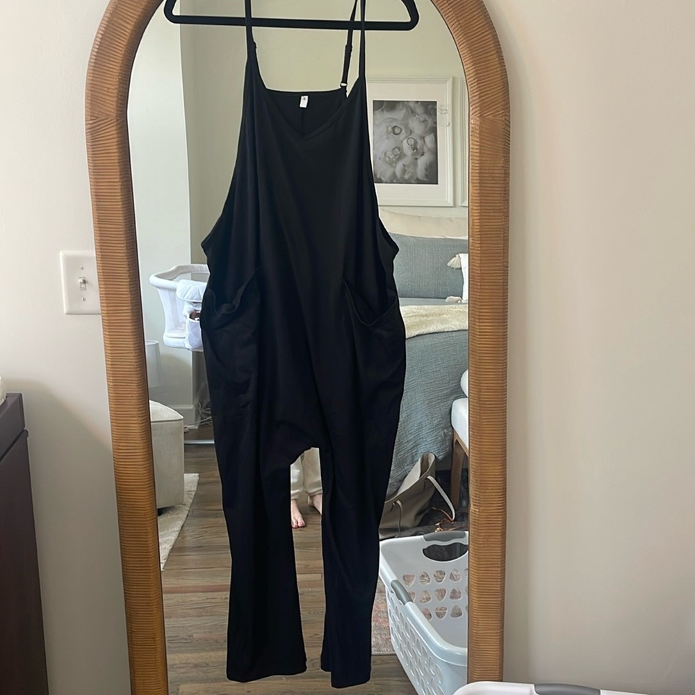 Black tank jumpsuit